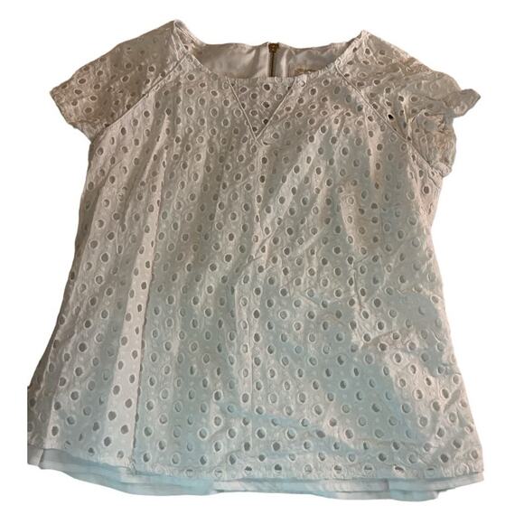 Sail To Sable White Eyelet Short sleeve top Size M - Picture 1 of 11